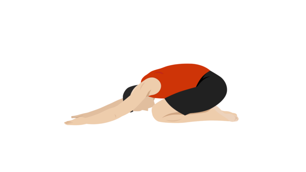 Child's Pose stretch illustration