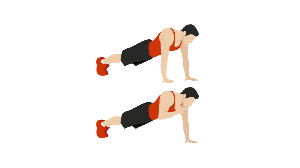 Plank with Shoulder Tap exercise illustration